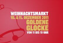 Flyer der Goldenen Glocke mit Glockenmotiv