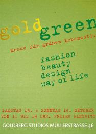 Flyermotiv von der Messe gold green