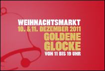 Flyer der Goldenen Glocke mit Glockenmotiv